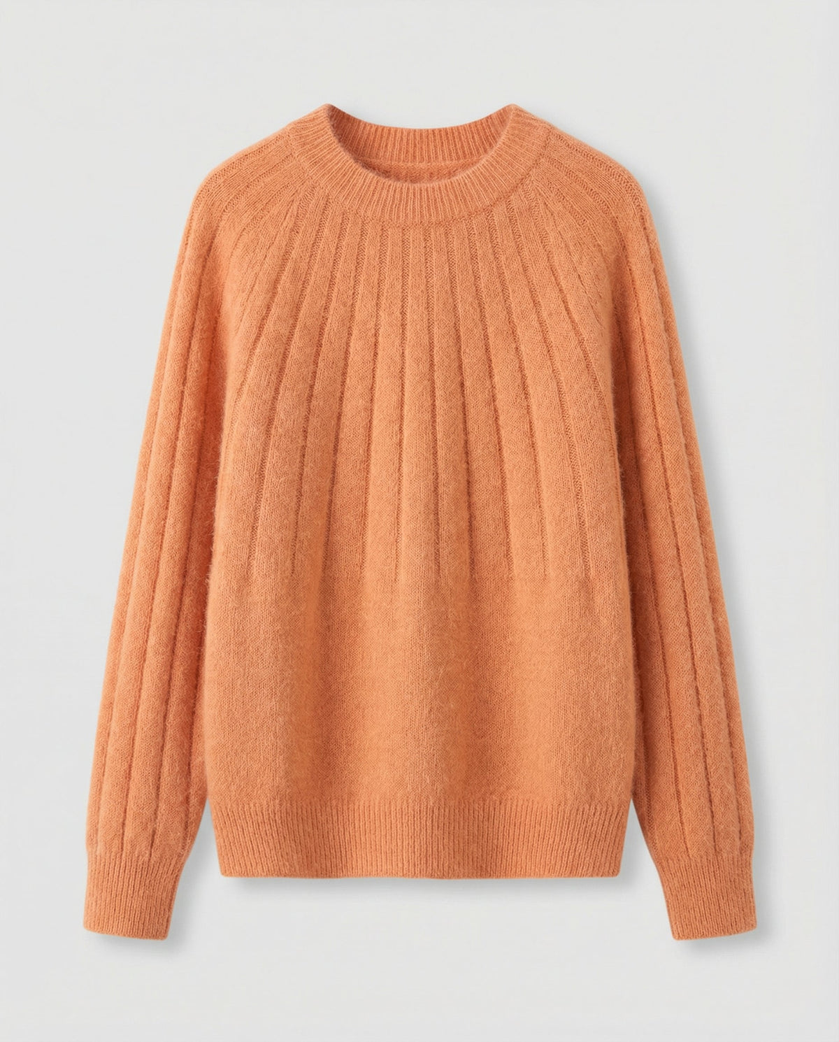 Stalluxe | Fluffiger Damen Strickpullover Orange