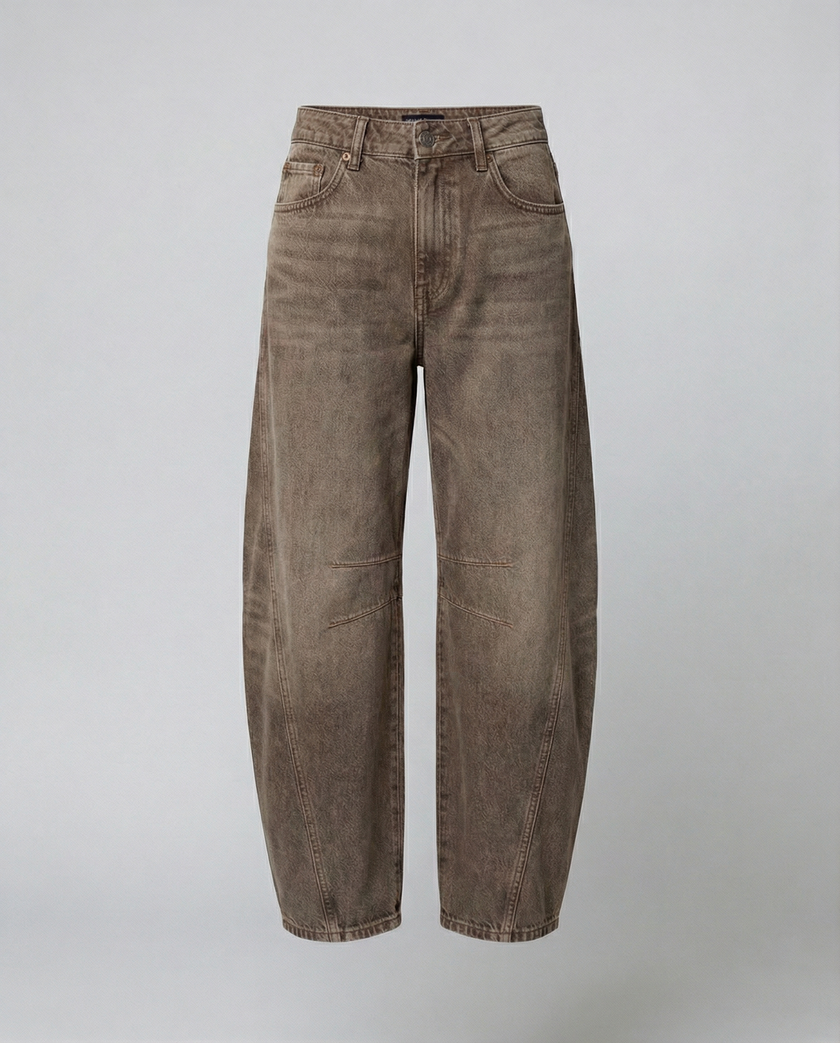 Stalluxe | Trendige Barrel Jeans Damen DunkelBraun
