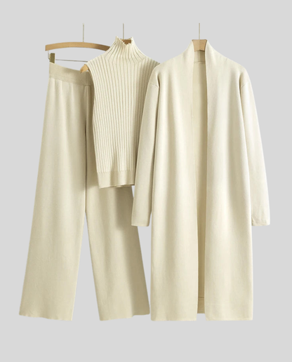 Stalluxe | Weiches Elegantes Kaschmir Set Weiß Einheitsgröße