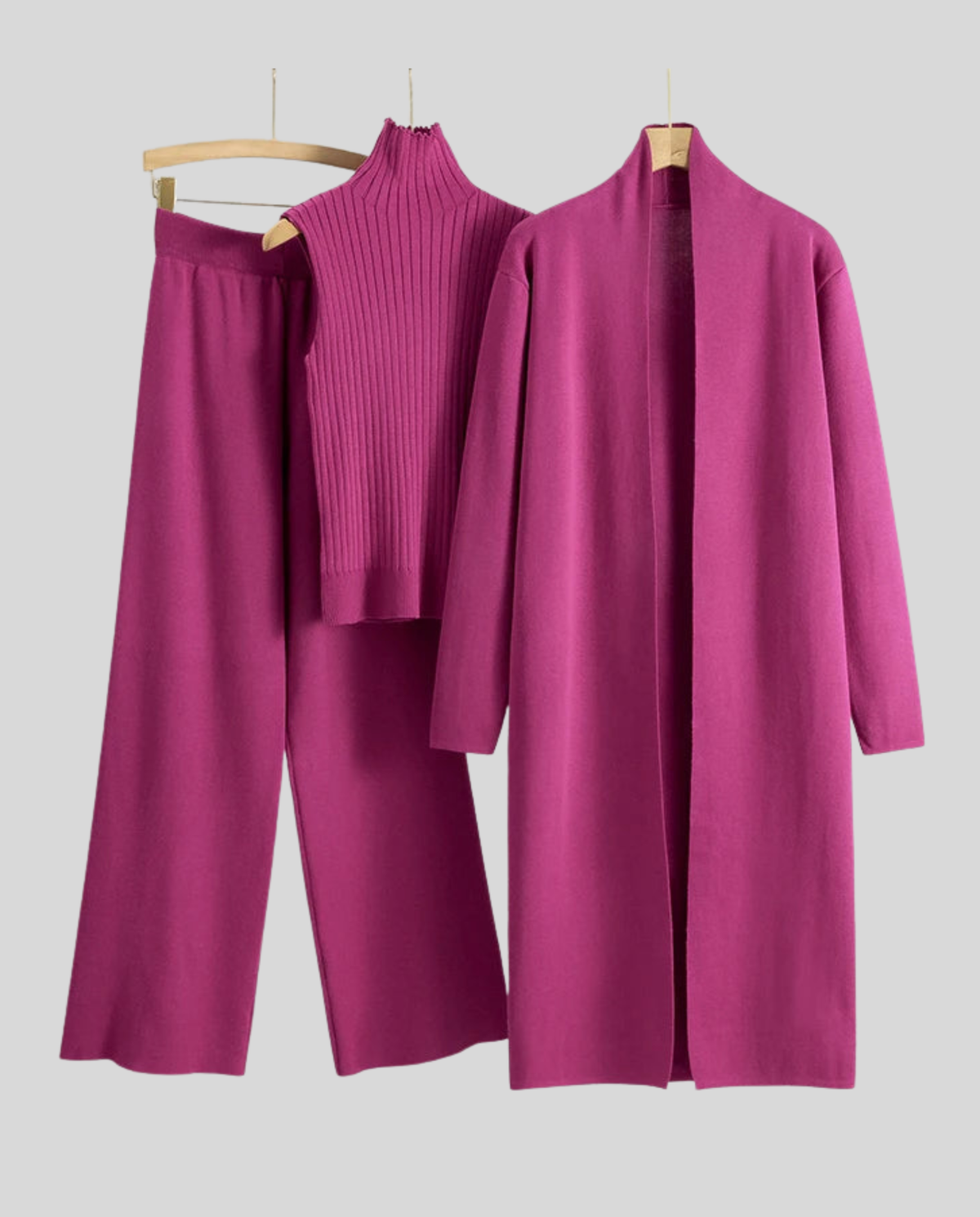 Stalluxe | Weiches Elegantes Kaschmir Set Rosa Einheitsgröße