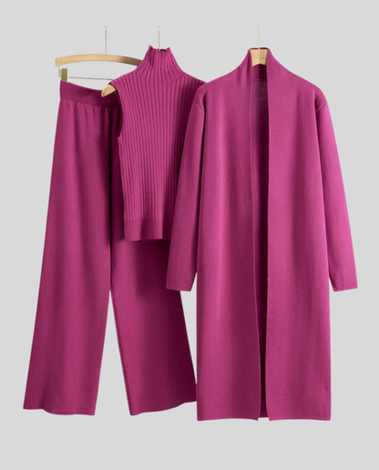 Stalluxe | Weiches Elegantes Kaschmir Set Rosa Einheitsgröße