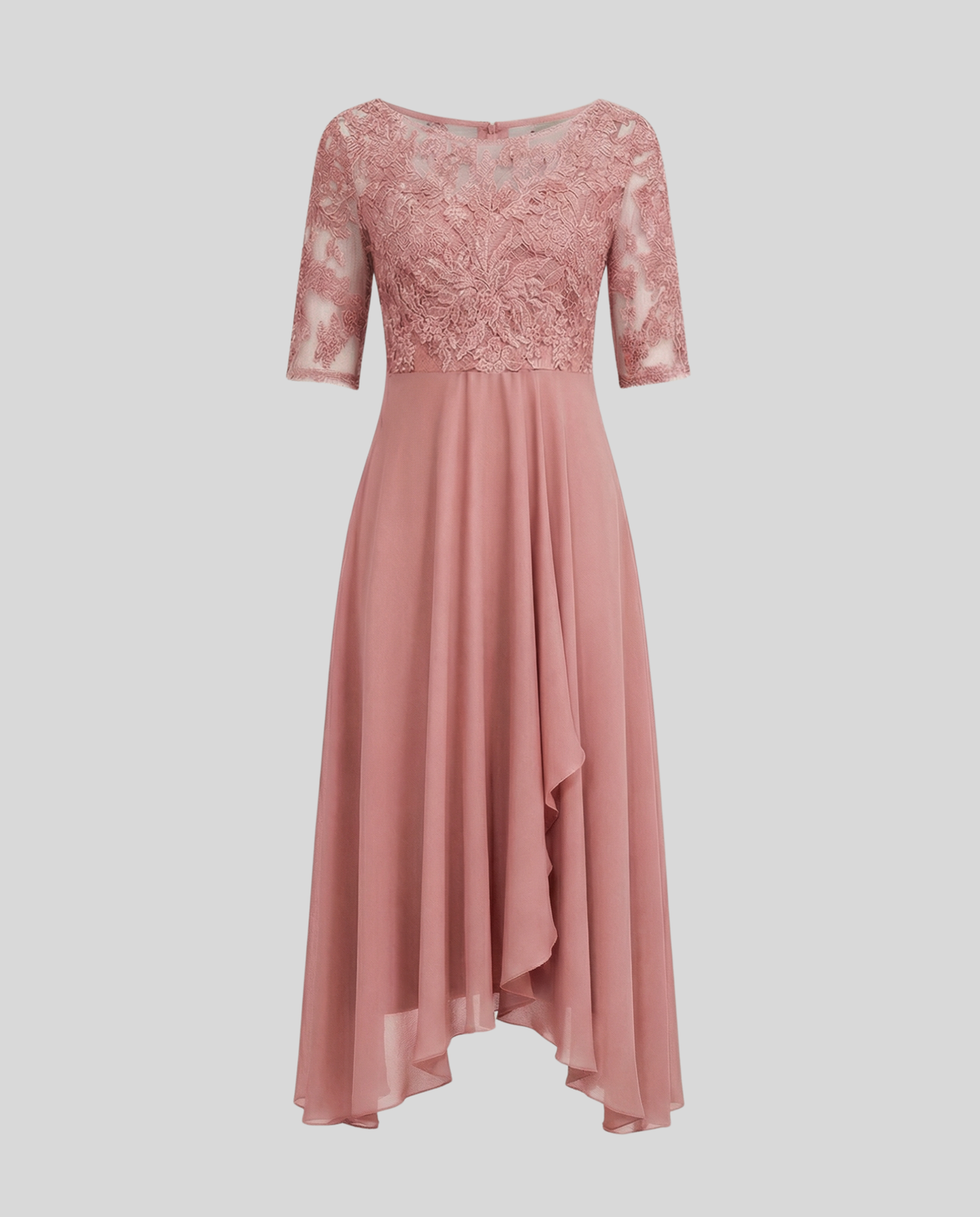 Stalluxe | Luftiges Elegantes Midi Kleid Rosa
