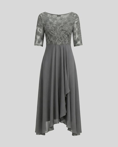 Stalluxe | Luftiges Elegantes Midi Kleid Grau