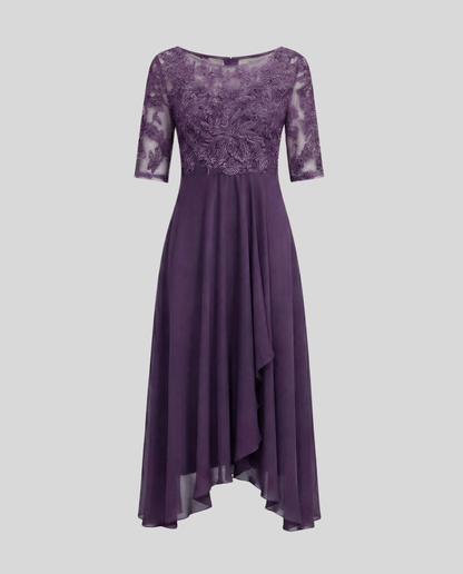 Stalluxe | Luftiges Elegantes Midi Kleid Lila