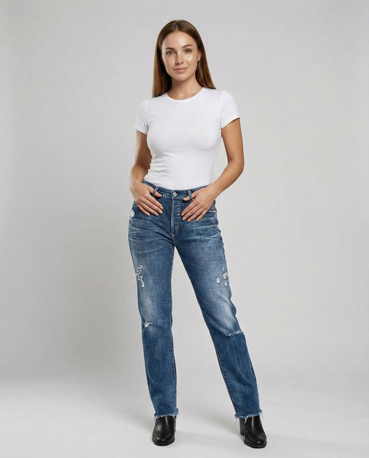 Stalluxe | Lockere Damen Jeans Streetwear Dunkelblau
