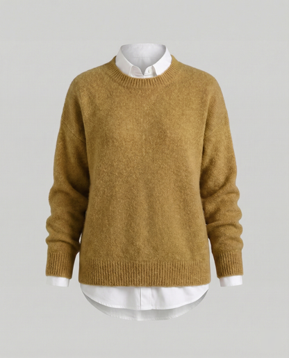 Stalluxe | Luxuriöser Kaschmir Pullover Damen Khaki