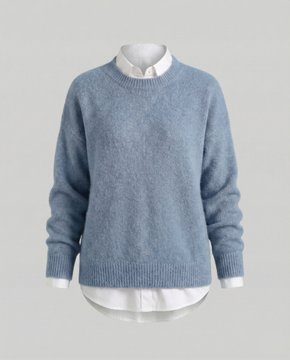 Stalluxe | Luxuriöser Kaschmir Pullover Damen Blau