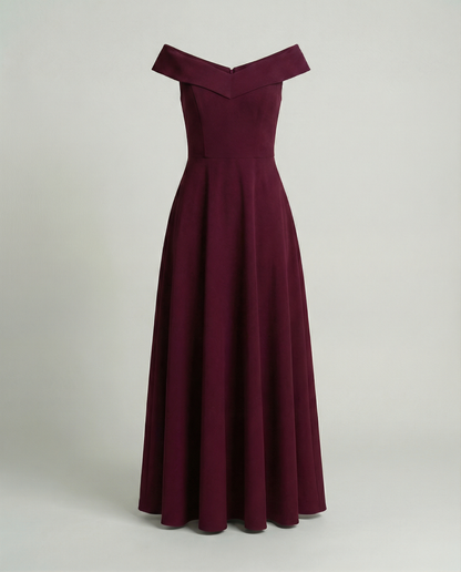 Stalluxe | Elegantes Off-Shoulder Abendkleid Rot