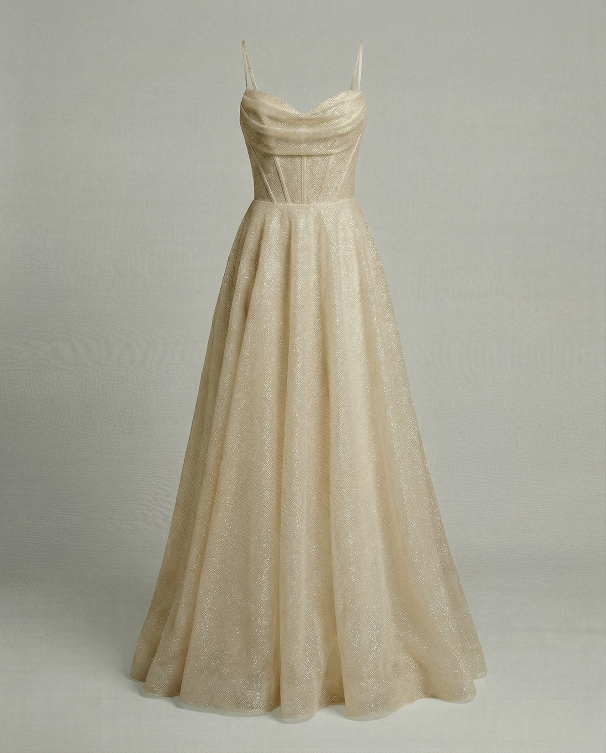 Stalluxe | Glitzer Ballkleid Damen Gold