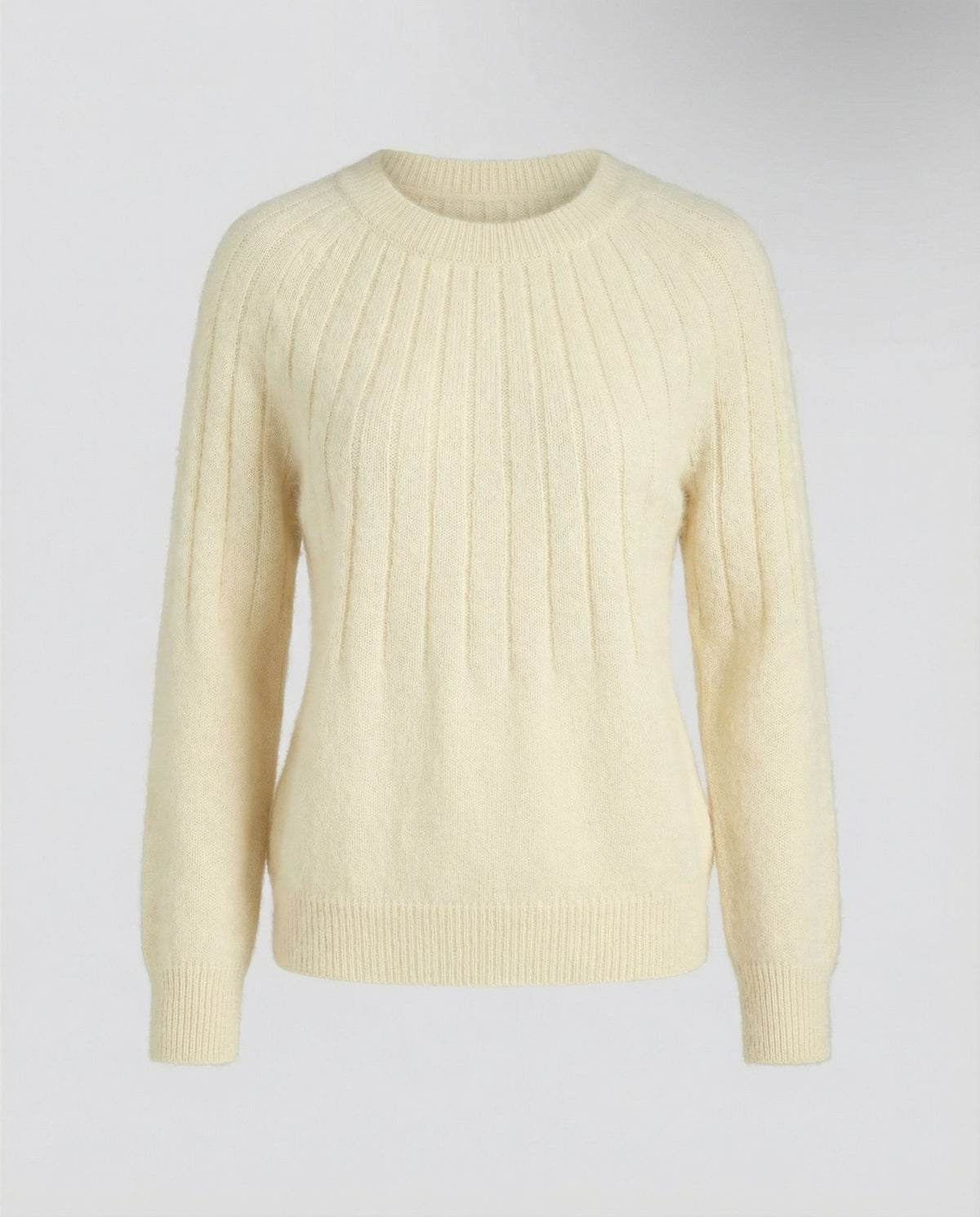 Stalluxe | Fluffiger Damen Strickpullover Hellesgelb