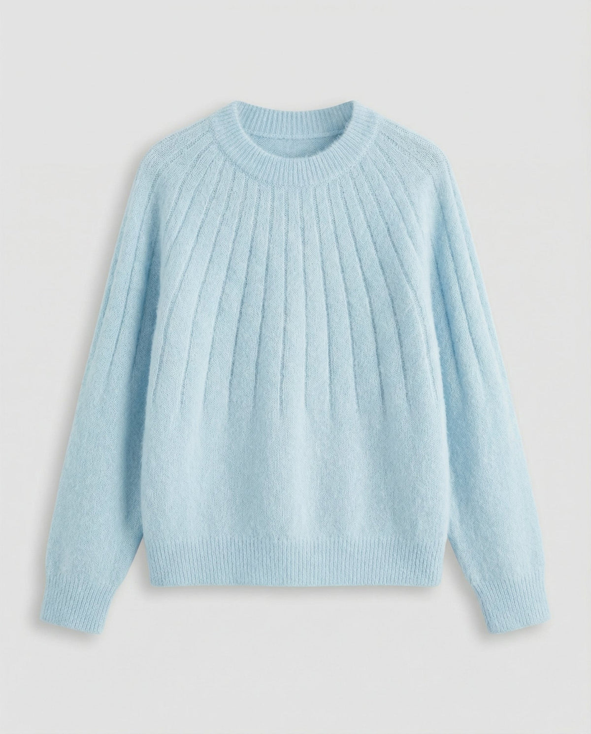 Stalluxe | Fluffiger Damen Strickpullover Himmelblau