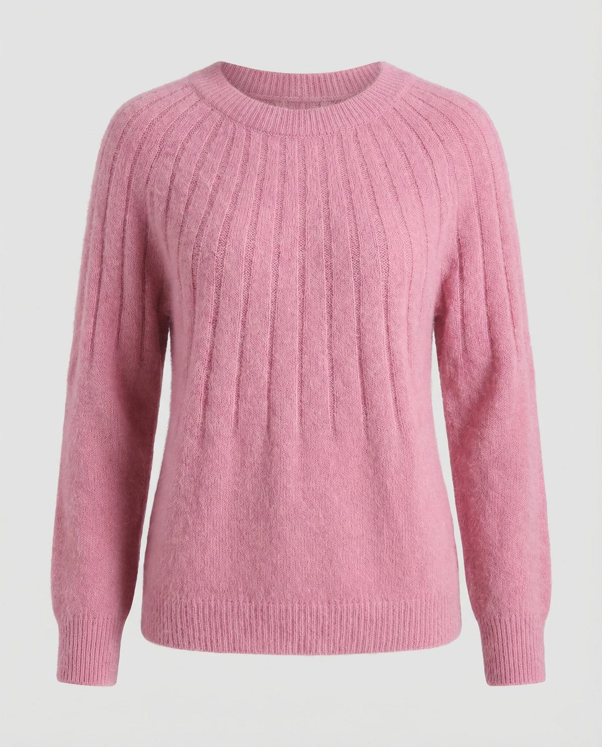 Stalluxe | Fluffiger Damen Strickpullover Rosa
