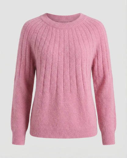 Stalluxe | Fluffiger Damen Strickpullover Rosa