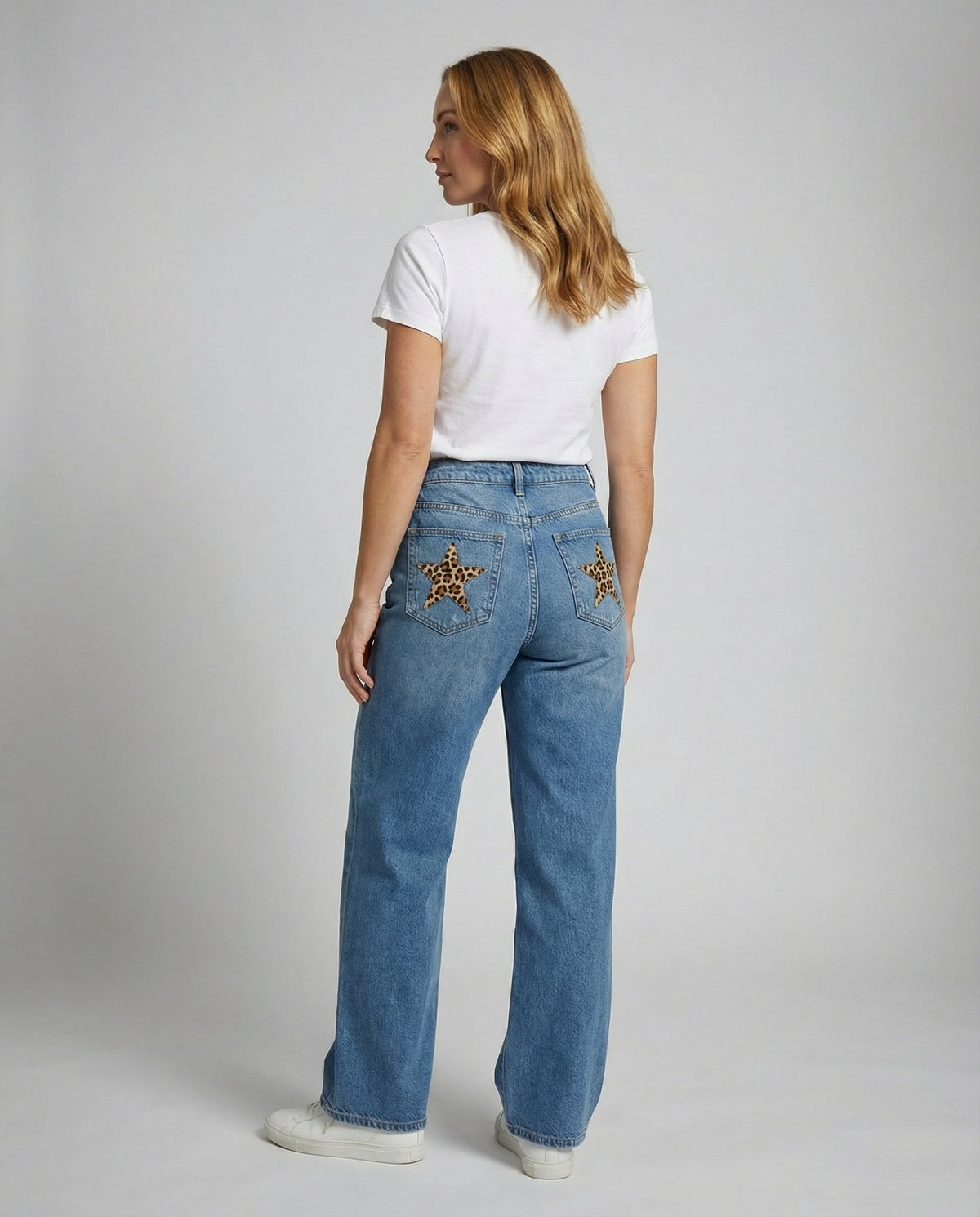 Stalluxe | Retro Leoparden Boyfriend Jeans
