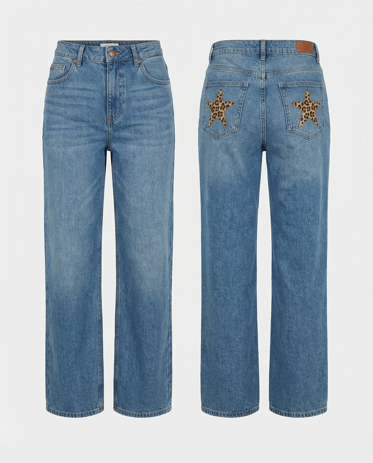 Stalluxe | Retro Leoparden Boyfriend Jeans