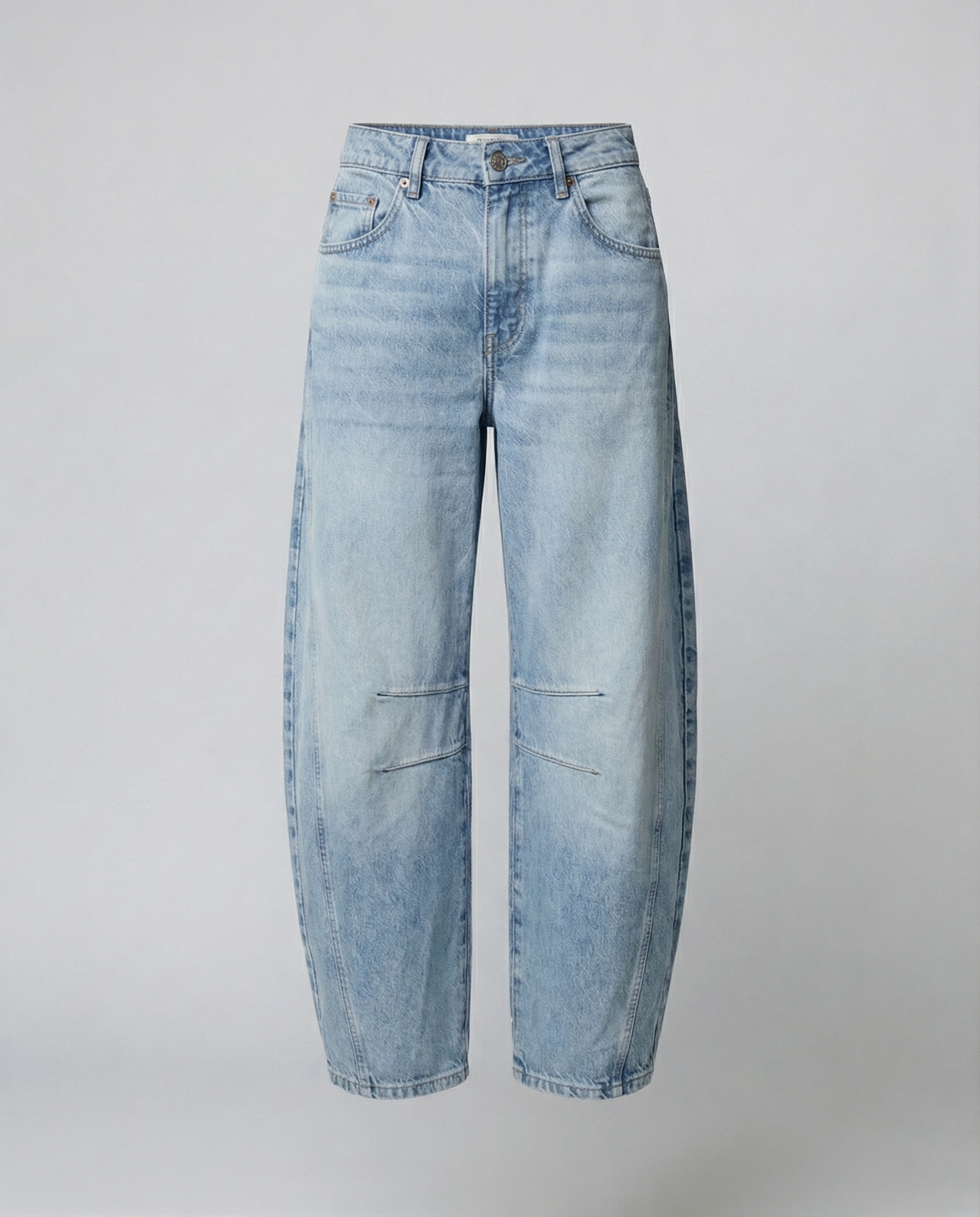 Stalluxe | Trendige Barrel Jeans Damen HellBlau