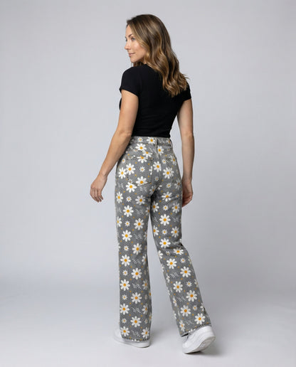 Stalluxe | Floral Weite Damen-Jeans
