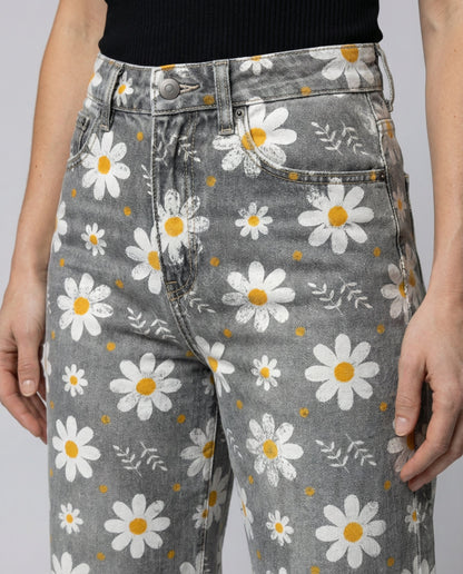 Stalluxe | Floral Weite Damen-Jeans