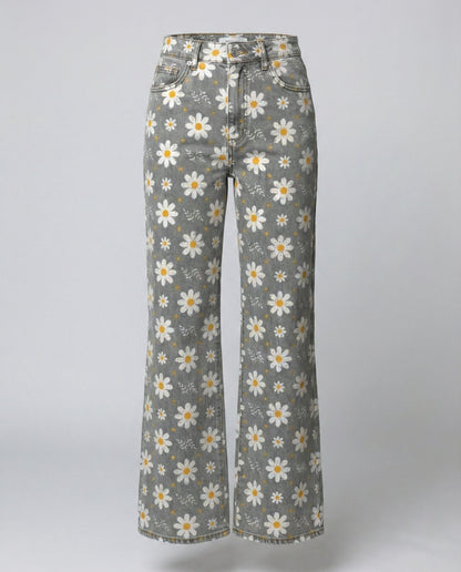 Stalluxe | Floral Weite Damen-Jeans