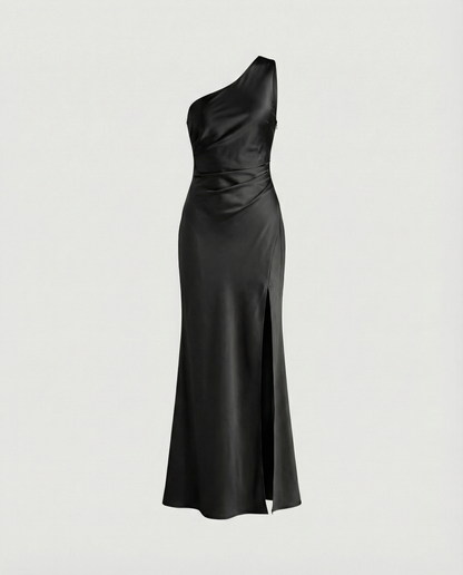 Stalluxe | Elegantes Satin Abendkleid Damen Schwarz