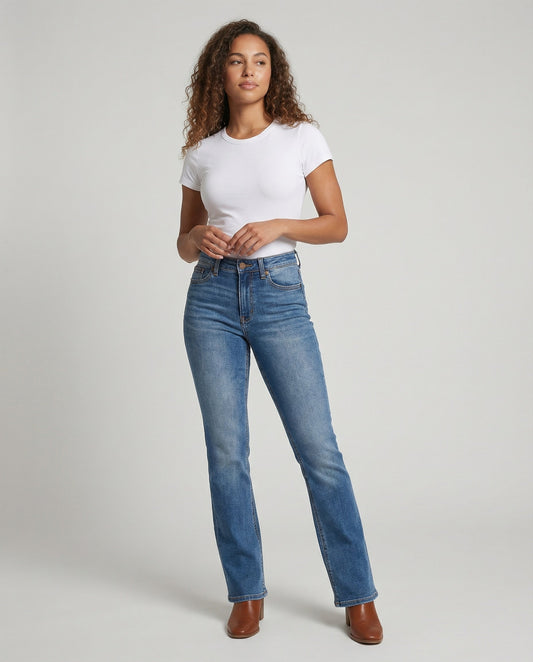 Stalluxe | Formende Bauchkontrolle Damenjeans Blau