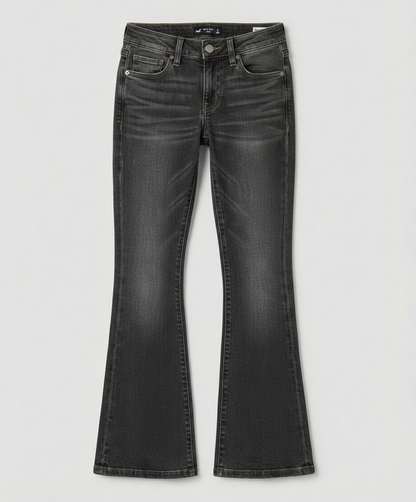 Stalluxe | Lässige Flared Damen Jeans Schwarz