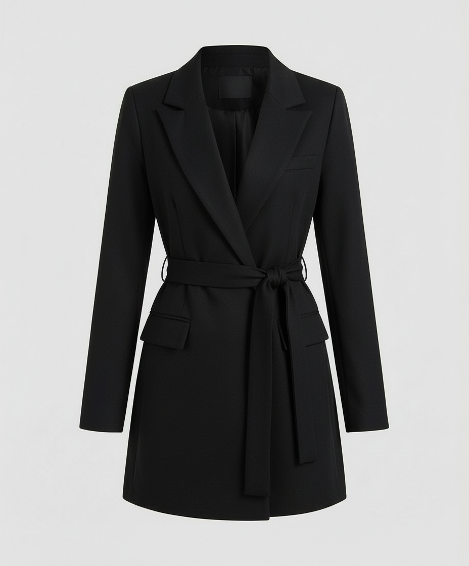 Elegantes Schwarzes Blazerkleid Damen