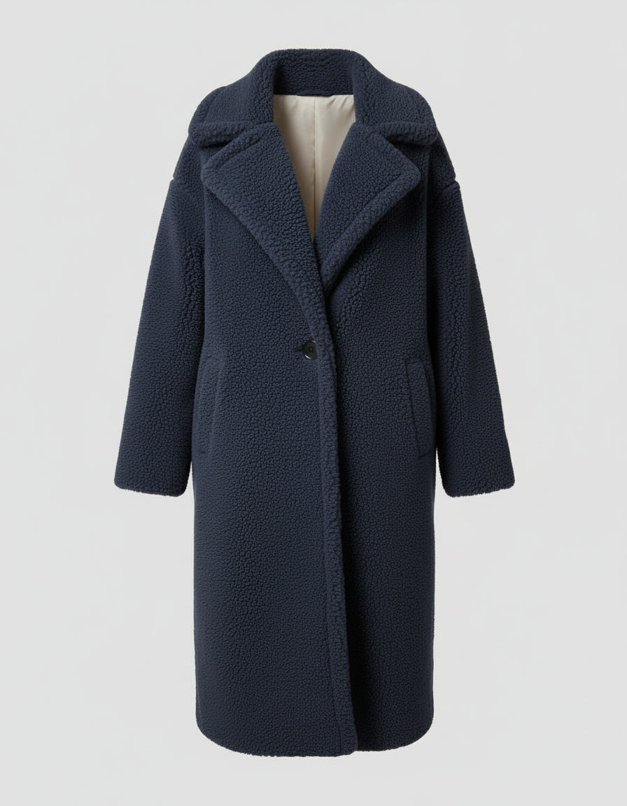 Stalluxe | Kuschelige Teddyjacke Damen Dunkelblau