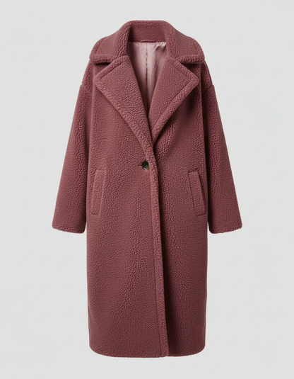 Stalluxe | Kuschelige Teddyjacke Damen Dunkelrosa