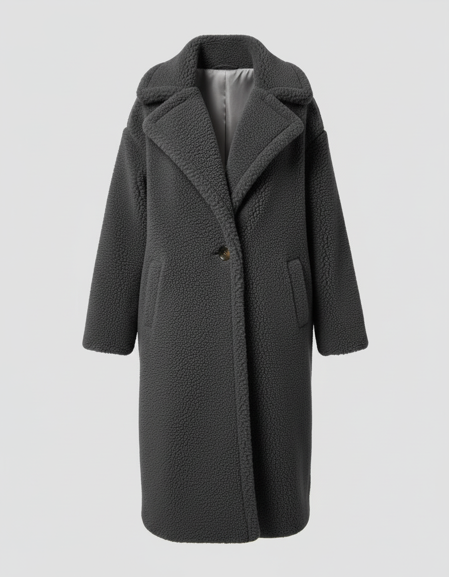 Stalluxe | Kuschelige Teddyjacke Damen Grau