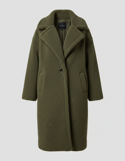 Stalluxe | Kuschelige Teddyjacke Damen Grün