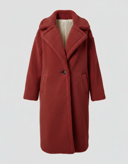Stalluxe | Kuschelige Teddyjacke Damen Rot