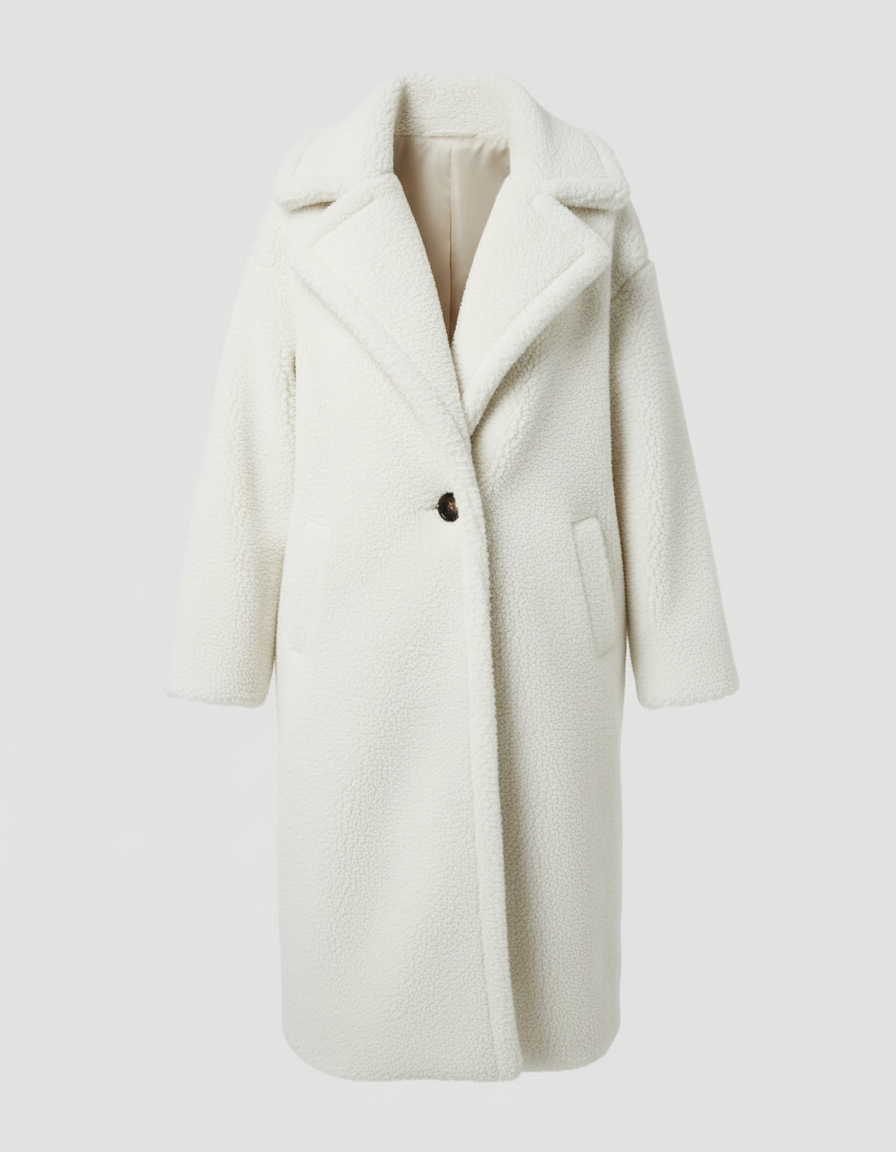 Stalluxe | Kuschelige Teddyjacke Damen Weiß