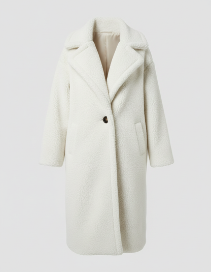 Stalluxe | Kuschelige Teddyjacke Damen Weiß