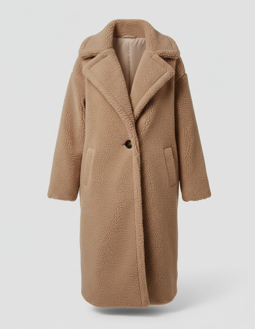 Stalluxe | Kuschelige Teddyjacke Damen Taupe