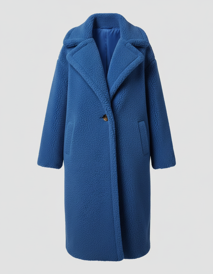 Stalluxe | Kuschelige Teddyjacke Damen Blau