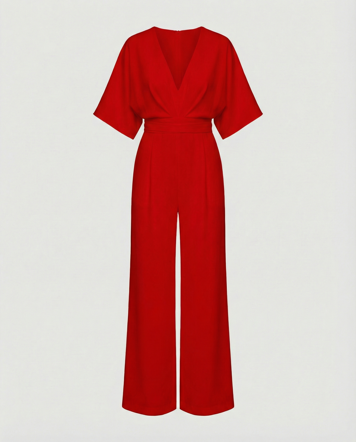 Stalluxe | Lässiger Weitbein Overall Damen Rot
