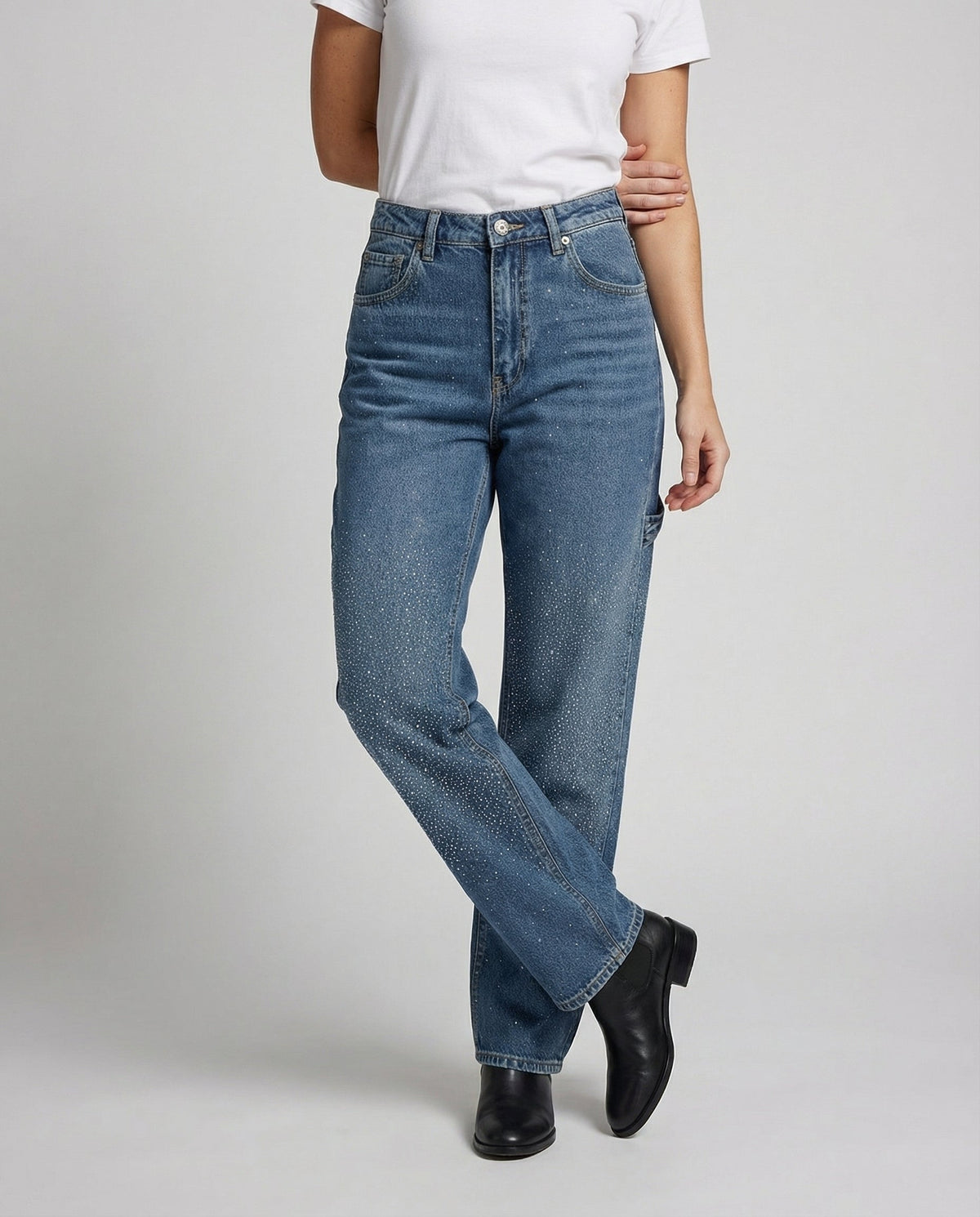 Stalluxe | Funkelnde Diamond Jeans Damen