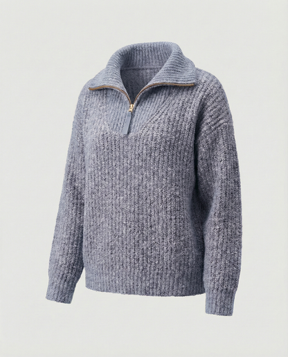 Stalluxe | Damen Reißverschluss-Pullover Blau