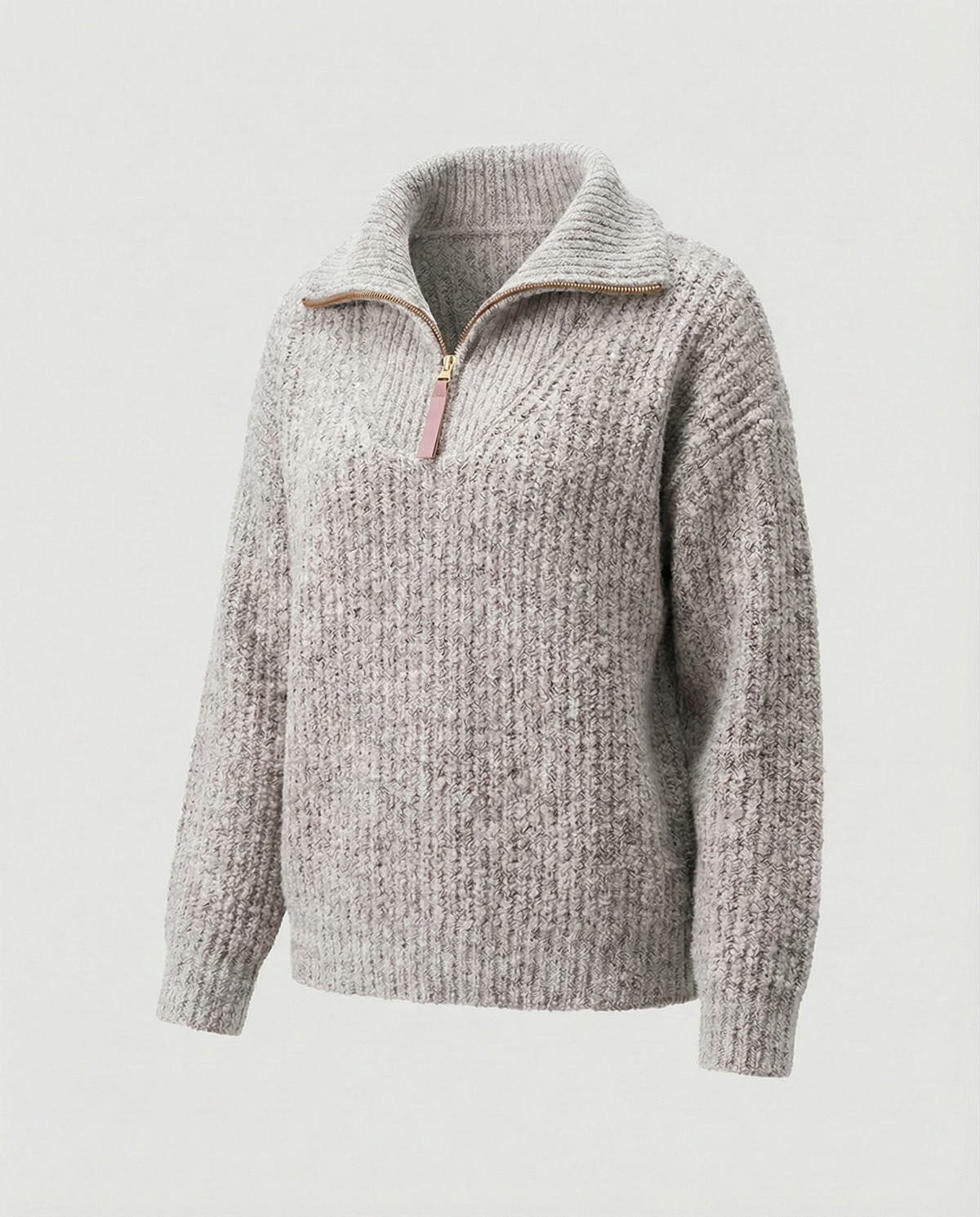 Stalluxe | Damen Reißverschluss-Pullover Helltgrau