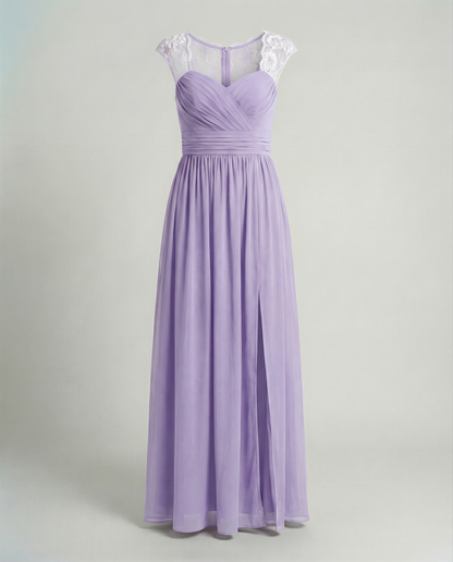 Stalluxe | Abendkleid Damen V-Ausschnitt Violett