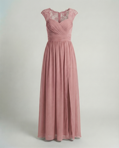 Stalluxe | Abendkleid Damen V-Ausschnitt Rosa