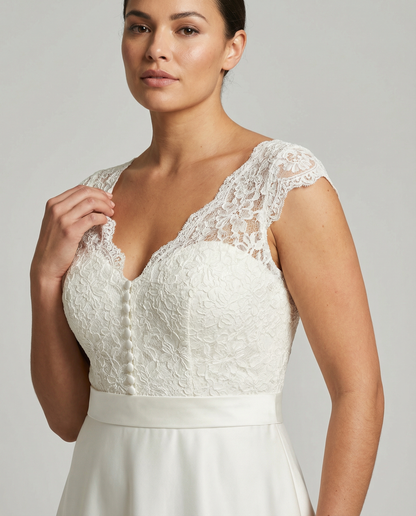 Stalluxe | Romantisches Spitzen Hochzeitskleid