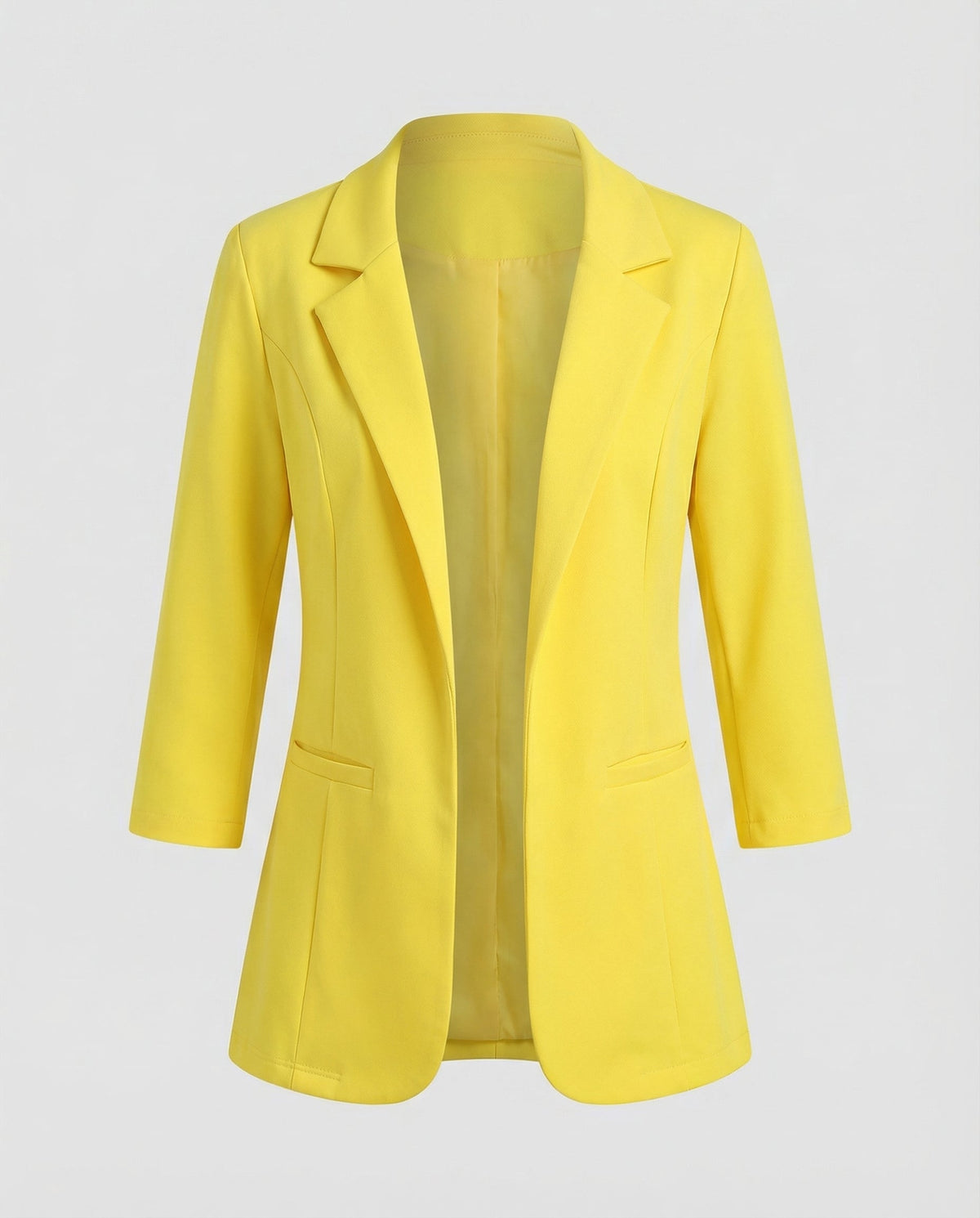 Eleganter Damen Blazer Tailliert Gelb