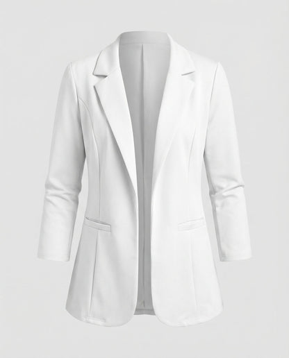 Eleganter Damen Blazer Tailliert Weiß