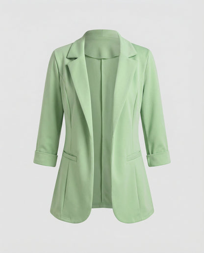 Eleganter Damen Blazer Tailliert Hellgrün