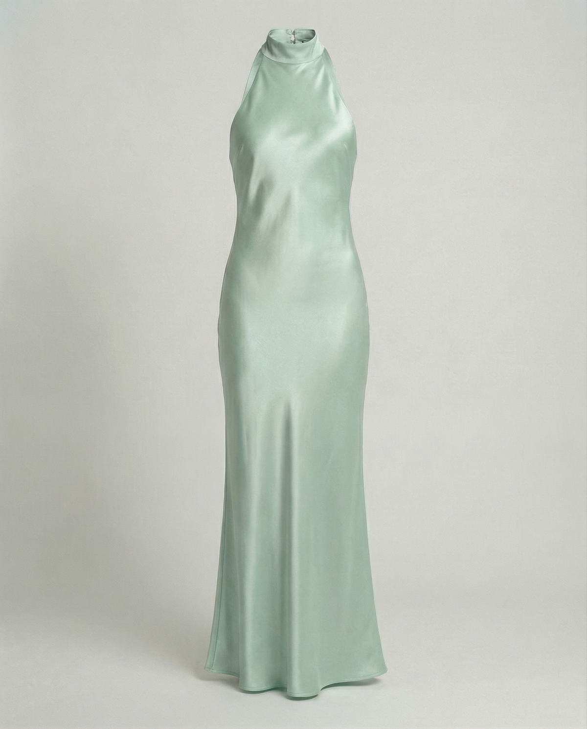 Stalluxe | Elegantes Maxikleid Damen Satin Hellgrün