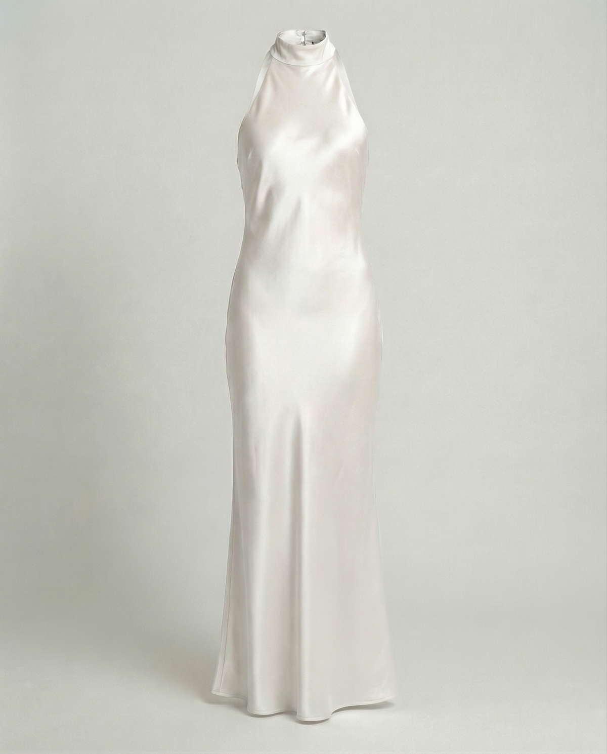 Stalluxe | Elegantes Maxikleid Damen Satin Weiß