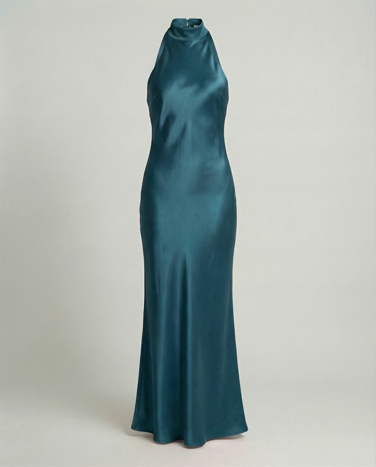 Stalluxe | Elegantes Maxikleid Damen Satin Türkis