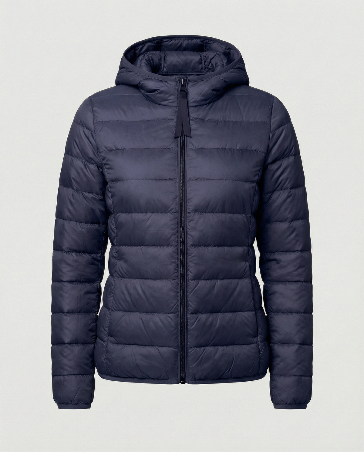 Stalluxe | Ultraleichte Daunenjacke Damen Marineblau Kapuze